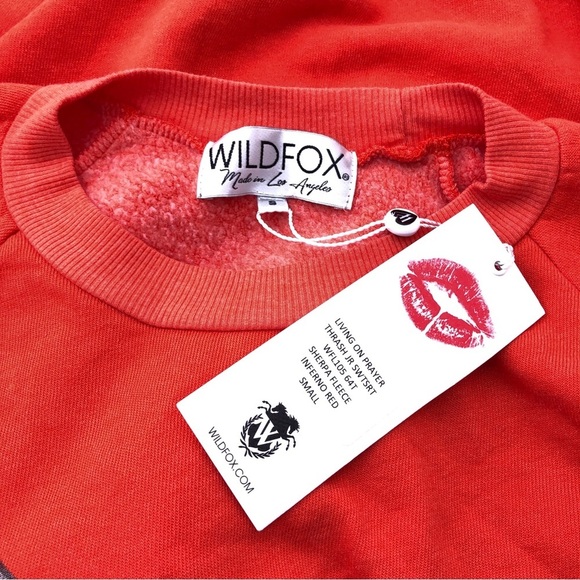 NWT Wildfox Living On A Prayer Thrash Slashed Sweatshirt Sweater Too S - Picture 6 of 9
